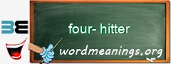 WordMeaning blackboard for four-hitter